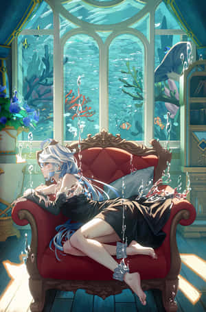 Underwater Elegance Aquatic Room Wallpaper