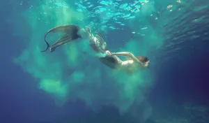 Underwater_ Mermaid_ Illusion Wallpaper