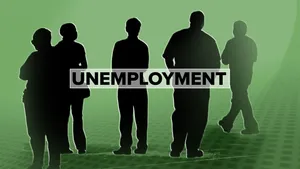 Unemployment Digital Art With Black Silhouettes Wallpaper
