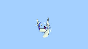 Unevolved Dragonair On Blue Background Wallpaper