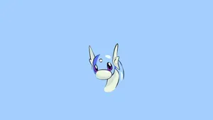 Unevolved Dragonair On Blue Background Wallpaper