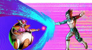 Unforgettable Battle: Vegeta And Frieza Face Off Wallpaper