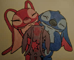 Unforgettable Love Of Stitch And Angel Wallpaper