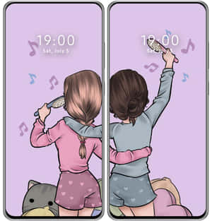 Unforgettable Memories - Cute Best Friends Forever Wallpaper