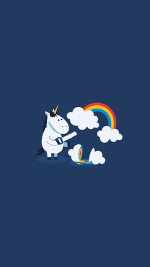 Unicorn_ Rainbow_ Guitar_ Illustration Wallpaper