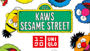 Uniqlo Sesame Street Collaboration Logo Wallpaper