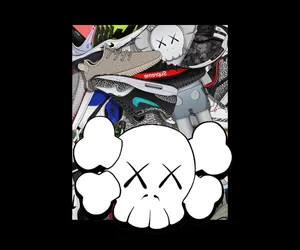 Unique Collaboration: Kaws X Nike Sneakers Wallpaper