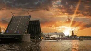 Unique Drawbridge In St. Petersburg Wallpaper