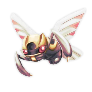 Unique Ninjask In White Background Wallpaper