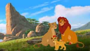 Unite And Conquer! Kion And His Pride Guard The Pridelands Wallpaper