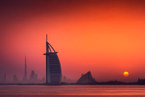 United Arab Emirates Burj Al Arab Dusk Wallpaper