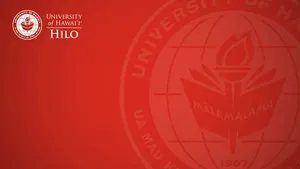 University Of Hawaii Hilo Logo Red Wallpaper