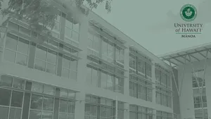 University Of Hawaii Manoa Building And Logo Wallpaper