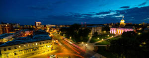 University Of Iowa Nighttime View Wallpaper