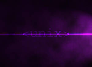 Unix Logo With Horizontal Light Ray Wallpaper