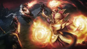 Unleash The Power - Dota 2 Invoker In Action Wallpaper
