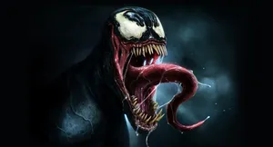 Unleash The Power Of Black Venom Wallpaper