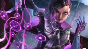 Unleash The Power Of Sombra In Overwatch! Wallpaper