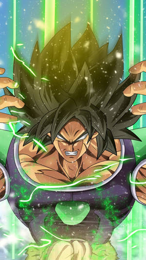 Unleash The Power Of Super Saiyan Broly Wallpaper