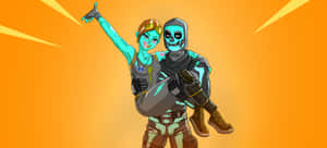 Unleash The Power Of The Purple Skull Trooper Wallpaper