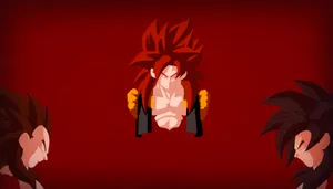 “unleash The Super Saiyan Power Of Super Saiyan 4” Wallpaper