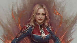 Unleash The Superhero Within You With The New Captain Marvel Ipad Wallpaper