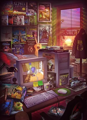 Unleash Your Inner Gamer With This Vibrant Gaming Art Wallpaper Wallpaper