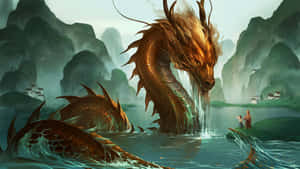 Unleash Your Realistic Digital Dragon. Wallpaper