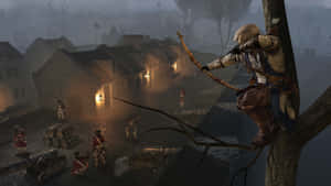 Unleashed Power - Connor Kenway In Action Wallpaper