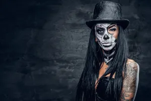 Unleashing Artistry With Hd Tattoo Skeleton Makeup Wallpaper