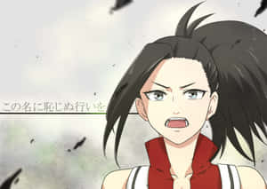 Unleashing Her Quirk - Momo Yaoyorozu Wallpaper