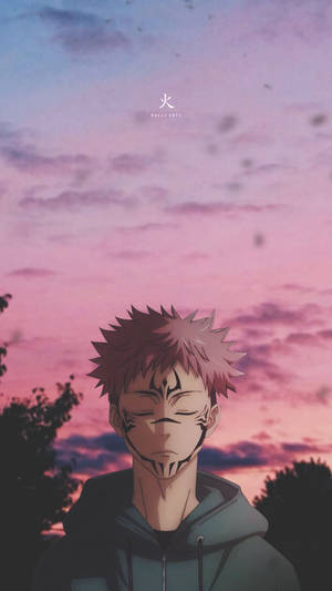 Unleashing Power With Every Call - Jujutsu Kaisen Phone Wallpaper