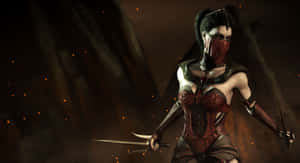 Unleashing The Fury Of Mileena In Mortal Kombat Wallpaper