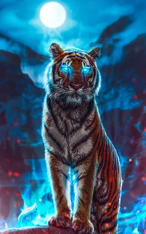 Unlock A Bold New Accessory In Style With Tiger Phone Wallpaper