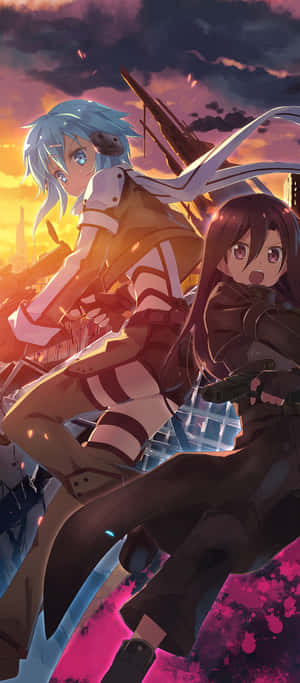 Unlock New Levels Of Gaming With Sword Art Online Iphone Wallpaper