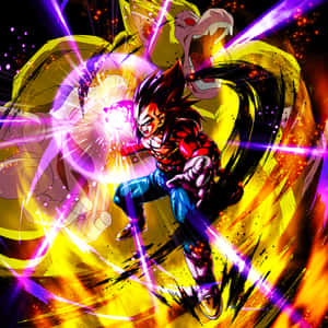 Unlock The Archetypal Power To Transform Into Super Saiyan 4 Wallpaper