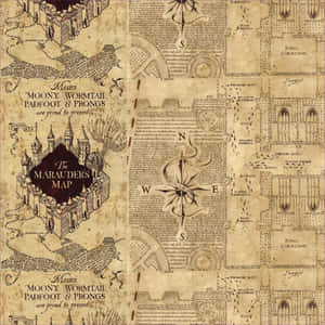 Unlock The Secrets Of Hogwarts With The Marauder's Map Wallpaper
