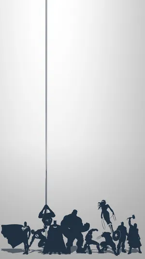 Unlock The Thrilling World Of Marvel And Dc Heroes On Your Iphone! Wallpaper