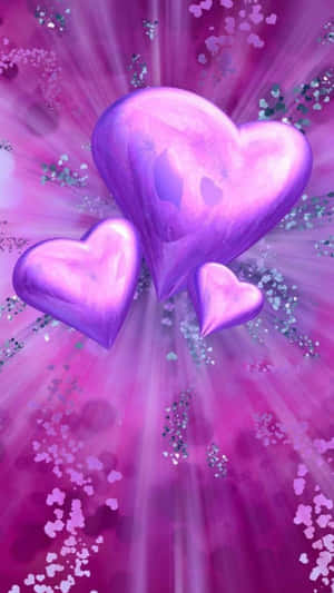 Unlock Your Love With A Pink Heart Iphone Wallpaper