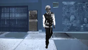 Unorthodox Man In Street Wallpaper