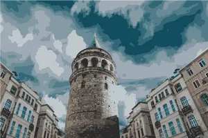 Unorthodox Tower In Center Of City Wallpaper