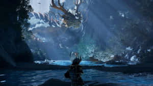 Unreal Engine 5 Dragon Encounter Wallpaper