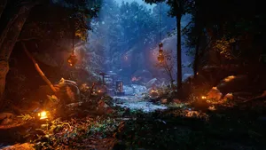 Unreal Engine 5 Forest Scene Wallpaper