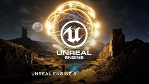 Unreal Engine 5 Logo Night Wallpaper