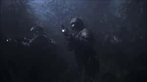 Unsc Soldiers In Action During An Epic Halo Battle Wallpaper