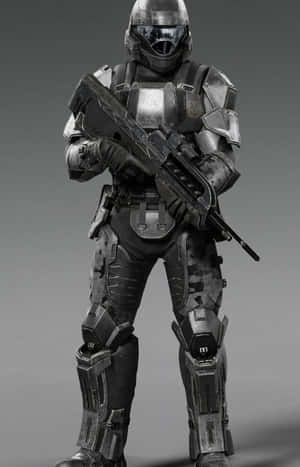 Unsc Soldiers In Action On A Halo Ring Wallpaper