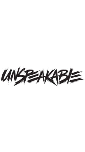 Unspeakable Logo Blackand White Wallpaper