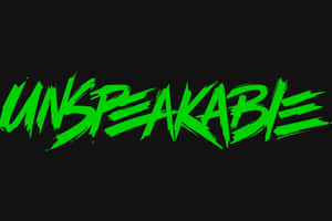 Unspeakable Logo Greenon Black Wallpaper