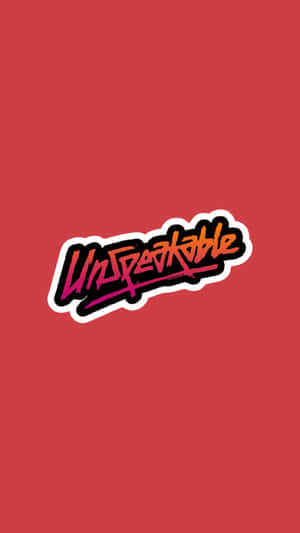 Unspeakable Logo Red Background Wallpaper