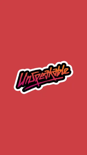Unspeakable Logo Red Background Wallpaper